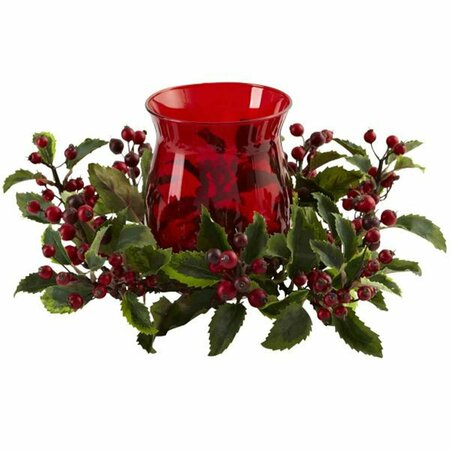 NEARLY NATURAL Holly Berry Candleabrum 4818